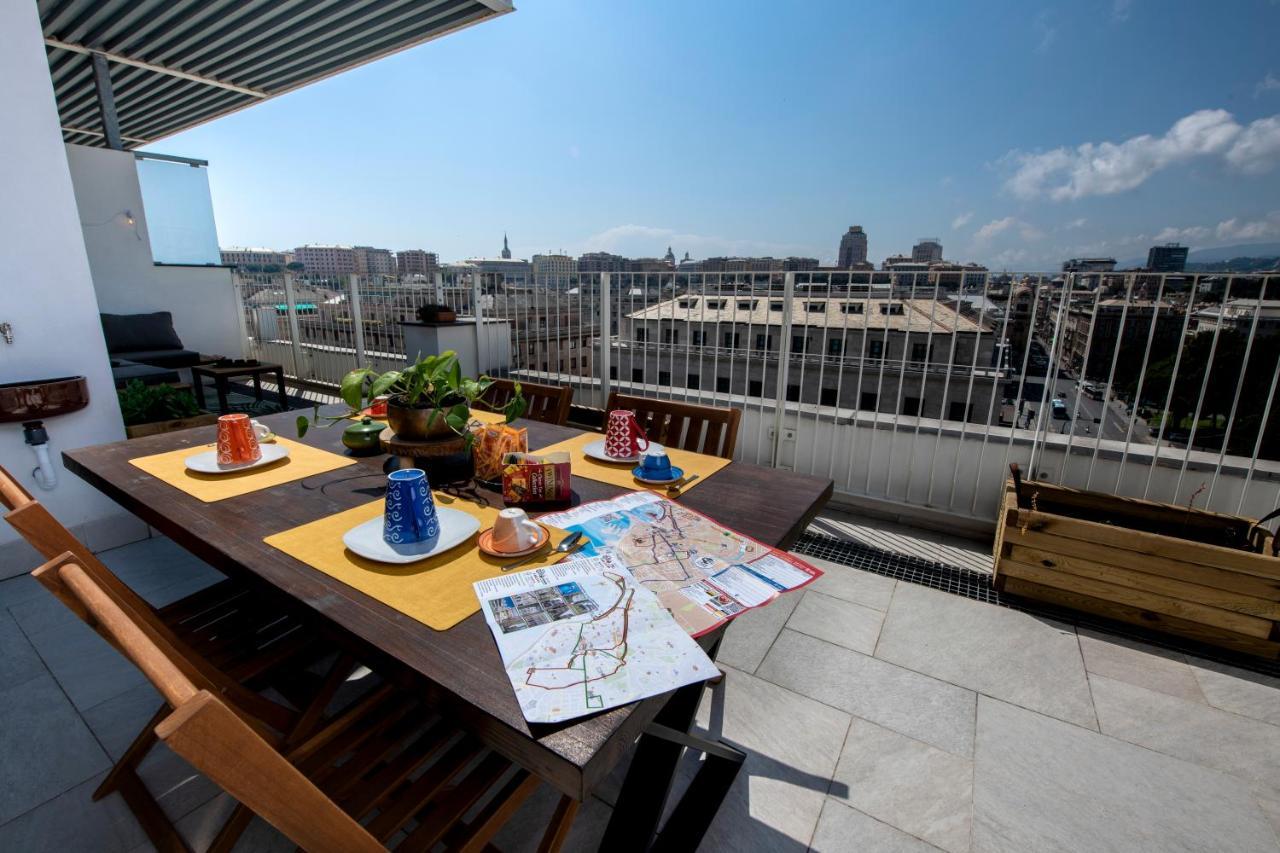 제노바 Attico Luxury Con Parcheggio E Terrazza Vista Mozzafiato 아파트 외부 사진
