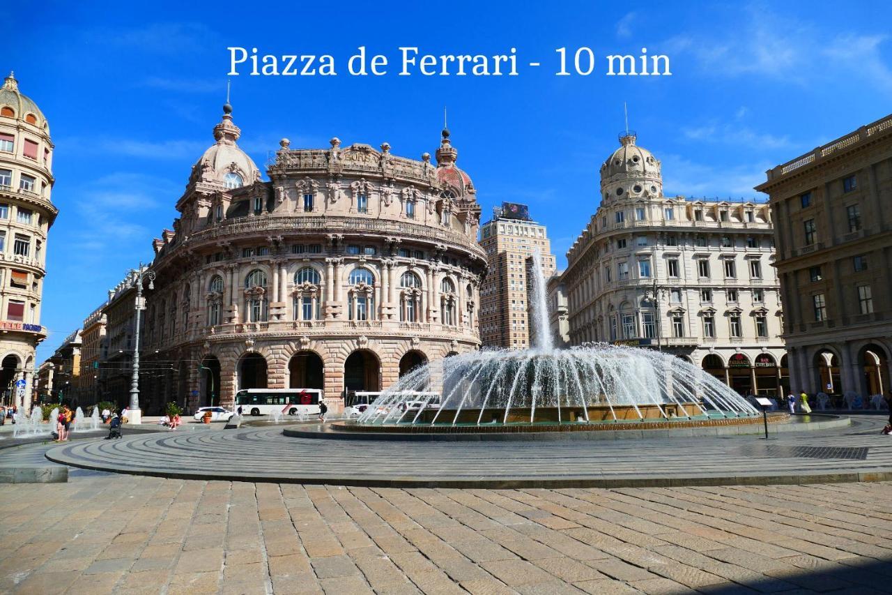 제노바 Attico Luxury Con Parcheggio E Terrazza Vista Mozzafiato 아파트 외부 사진