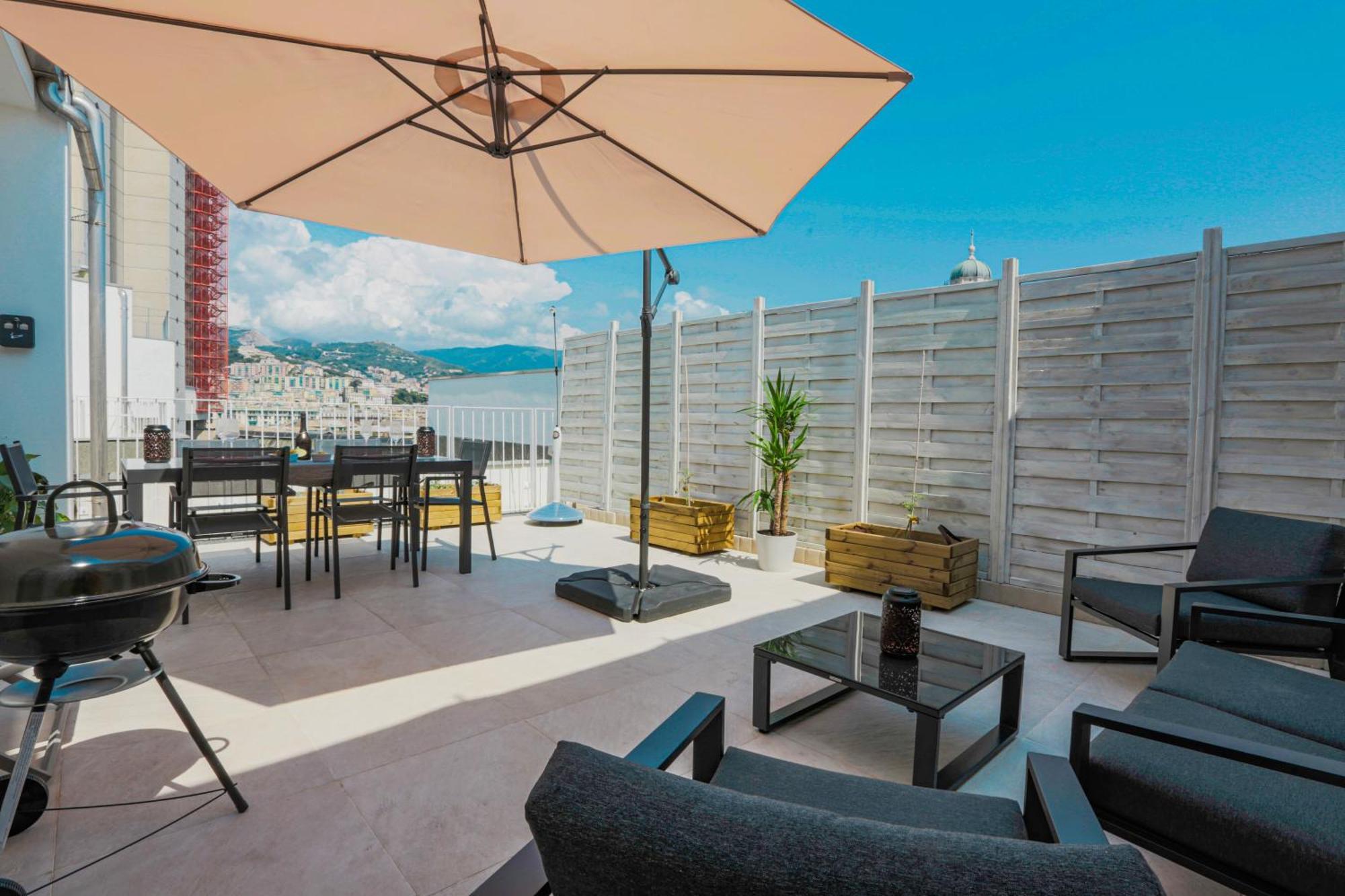 제노바 Attico Luxury Con Parcheggio E Terrazza Vista Mozzafiato 아파트 외부 사진